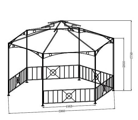 Gartenpavillon 6-eckig