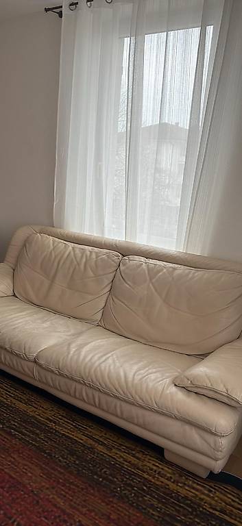 Ledersofa creme Sofa