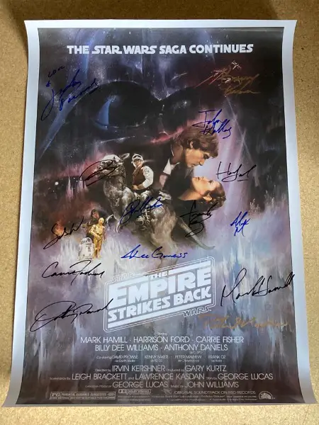 Original Filmposter 60 x 85cm Star Wars V signiert (Rar)