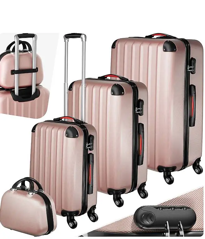 Hartschalenkoffer-Set Pucci roségold