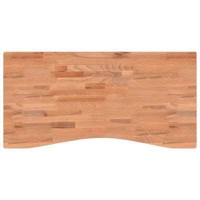  vidaXL Schreibtischplatte 100x (45-50) x1,5 cm Massivholz Buche