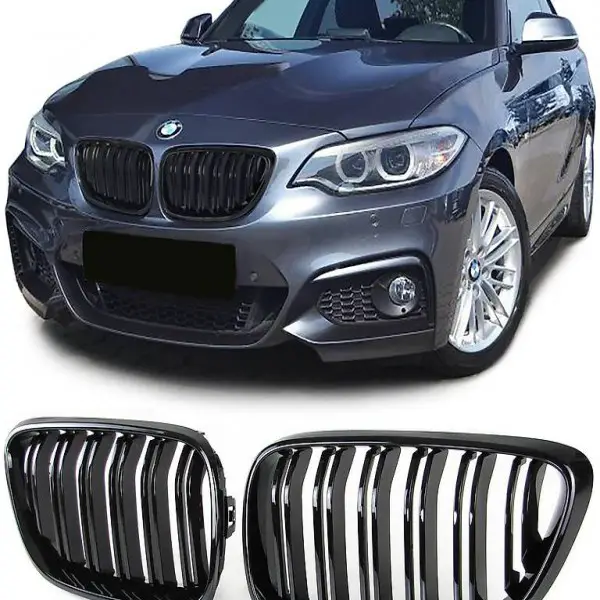  Kühlergrill Nieren schwarz glänzend für BMW 2er F22 F23