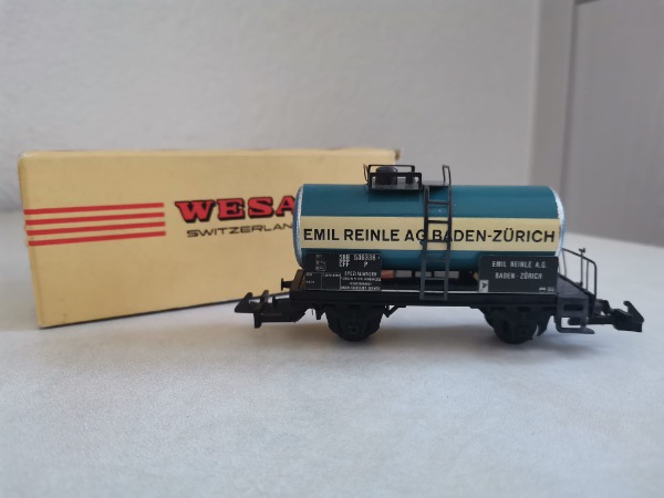 WESA Zisternenwagen Reinle blau, mit Schachtel