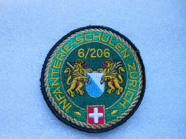 armee abzeichen infanterie schulen zürich 6/206