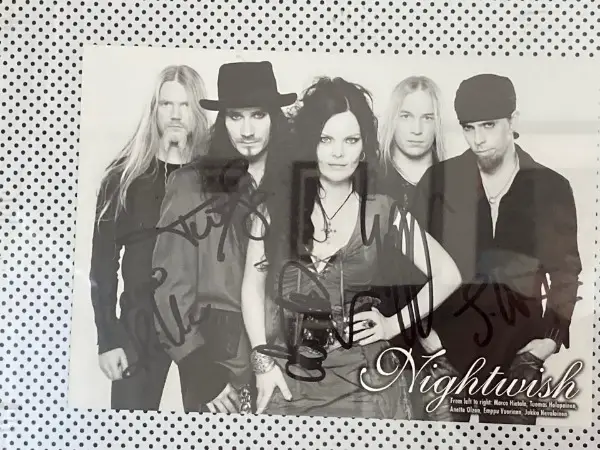 Nightwish Postkarte original signiert