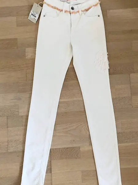 Weisse Damen Jeans Hose Pierre Cardin Gr. 34, W 27/L32. Neu