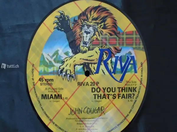 John Cougar, Bild Platte, Single Vinyl
