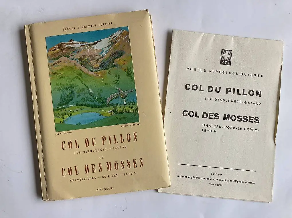 Col du Pillon Col des Mosses Heft+Karten 1949 PTT