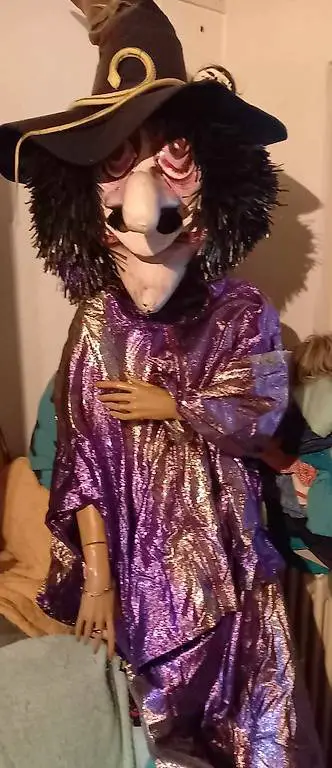 Original Basler Waggis Larve Hexe mit Kostüm