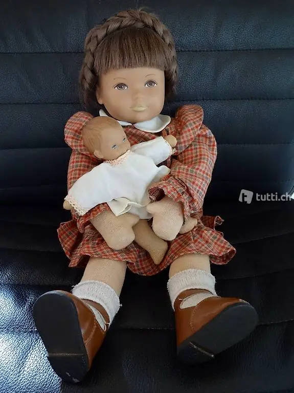 Heidi Ott Puppe mit "Bäbeli", original