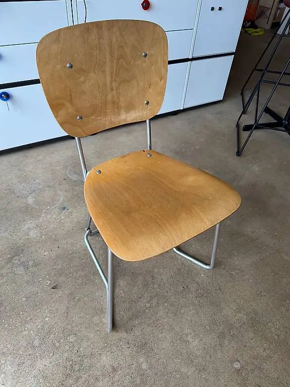 Armin Wirth Aluflex Stuhl, 43cm, 8 Stühle verfügbar