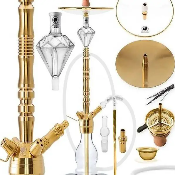  AZUR Shisha Edelstahl Gold