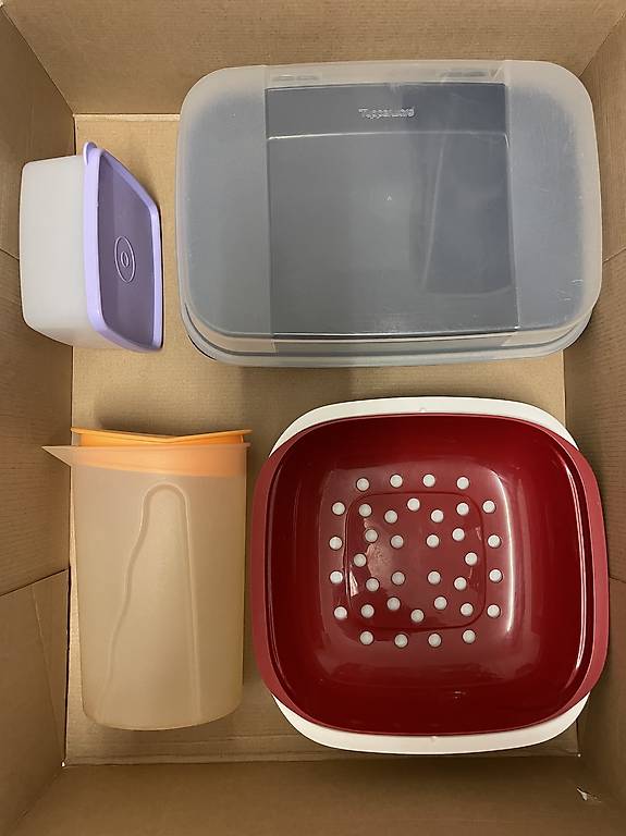 Tupperware Box Gemüseraffel Rondovision Becher Kanne
