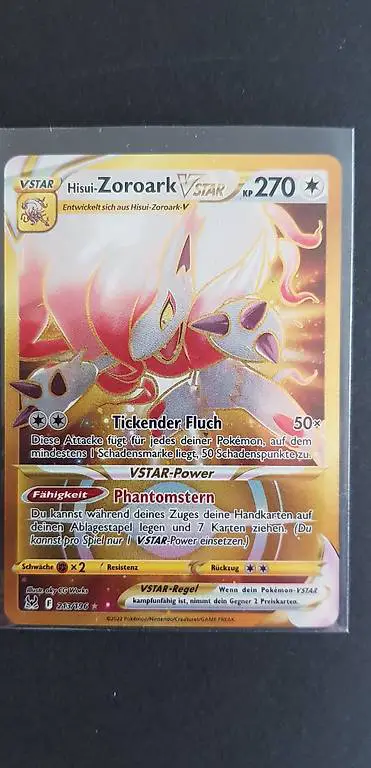 Pokemon karte Hisui-Zoroark Vstar Gold