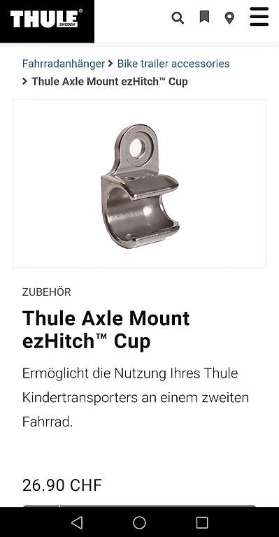 Thule Chariot Kupplung, neu und originalverpackt