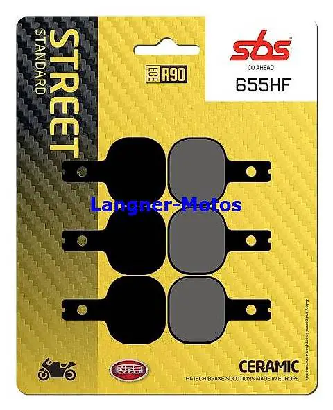 Bremsbelag SBS 655 HF für ISR Bremszangen 2,4,6 Kolben