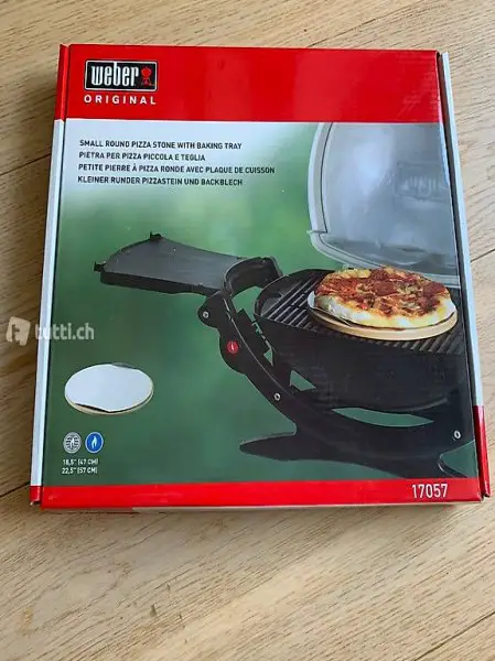 OVP Weber kleiner Runder Pizzastein und Backbleck