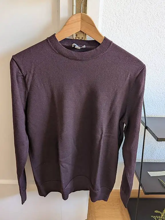 COS Merino Wollpullover - Burgunder - Grösse M