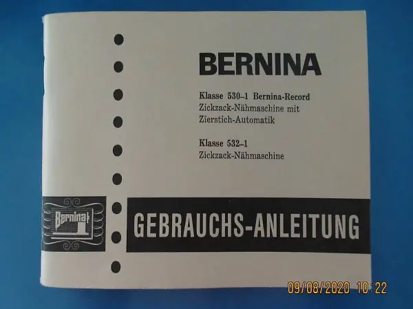  BERNINA Gebrauchs-Anleitung, Original