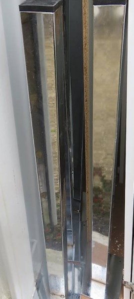 Tischbeine verchromt, 4 Stk.