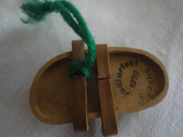  Jodlerfest 1970 Buochs, Anzeichen, Anstecker, Holzschuh