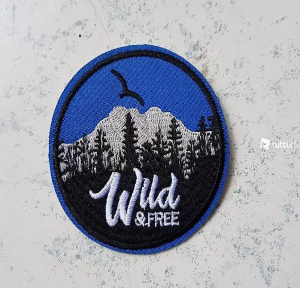 WILD & FREE - Aufbügler - Stickerei
