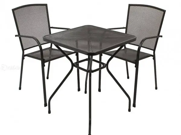  Sitzgruppe Gartenset Garnitur 3-teilig Streckmetall
