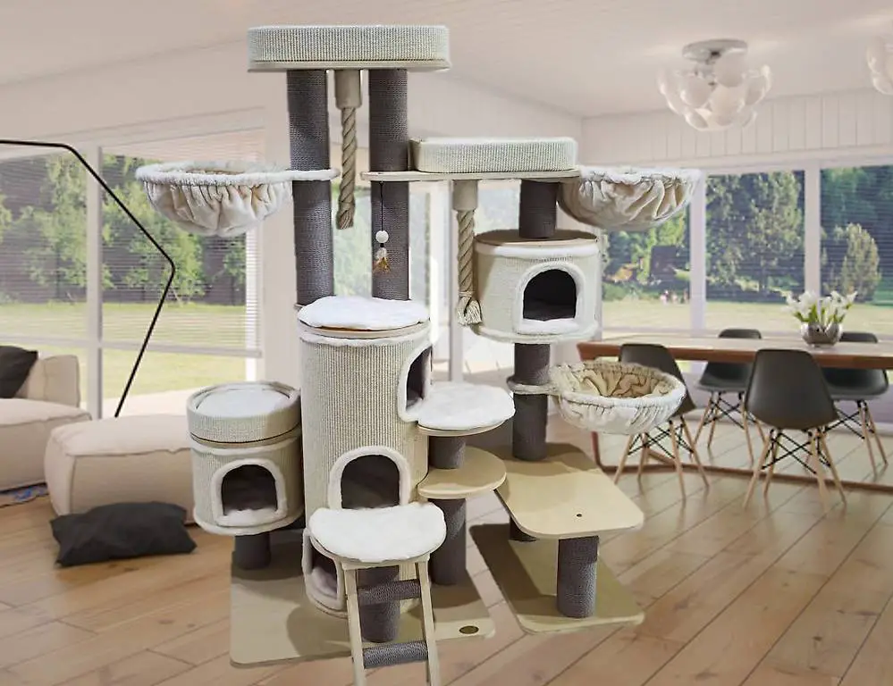 massiver katzenbaum kratzbaumlandschaft deluxe neu