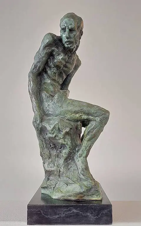 Bronzeskulptur "der alte denker" Giuseppe Grandi nach Rodin