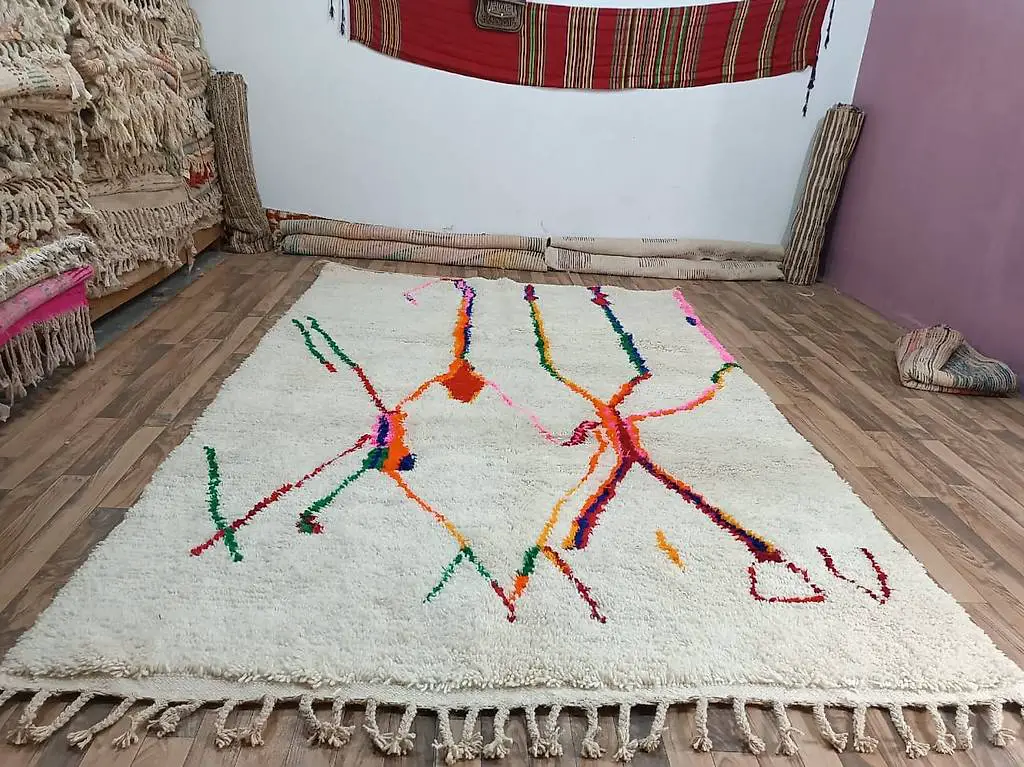 NewAus Schurwolle Handgewebte Teppich