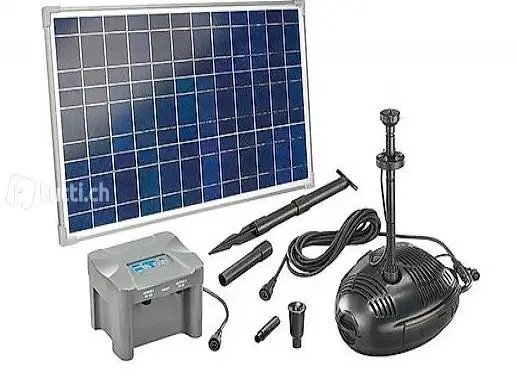  Solarpumpen-Set Roma 35W mit Akkubox und LED-Ring