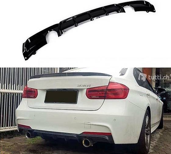  Diffusor 2-Rohr Schwarz Glanz Performance BMW 3 F31 F30