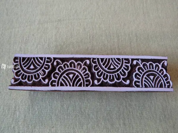 Holzstempel Blockprint für Stoff und Papier, Bordüre 3