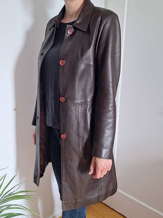 Ledermantel Grösse 38 Skin Valley Paris