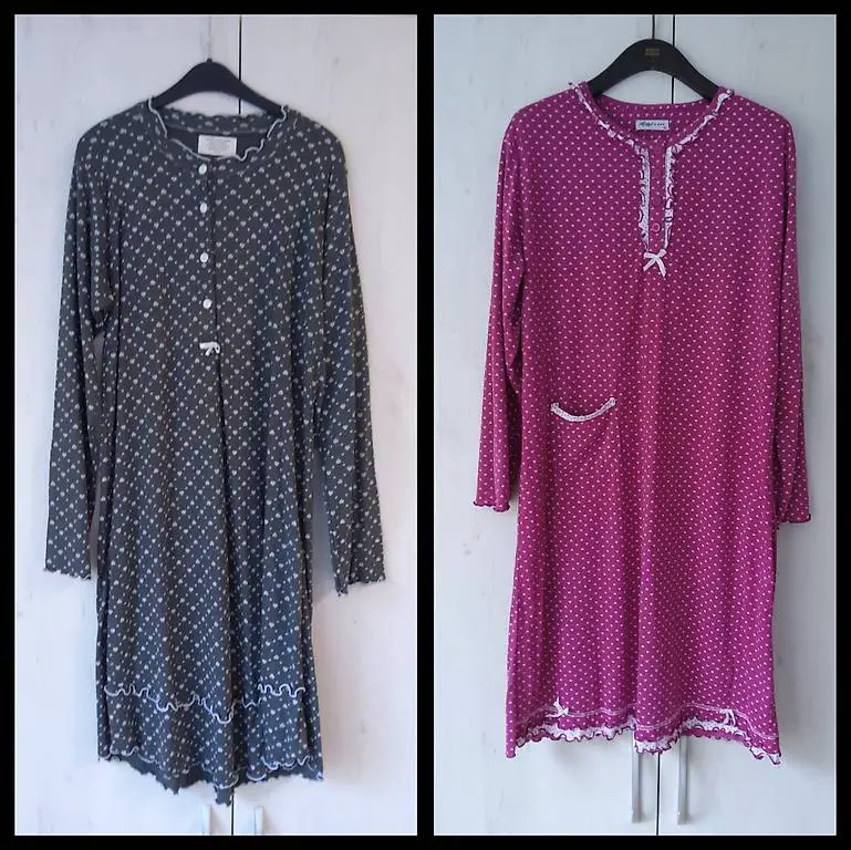 2 Nachthemden Nachtkleid M/L 38/40 Nachthemd Baumwolle