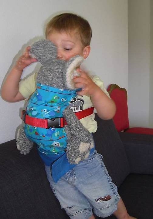 Puppentrage Manduca für Kinder Bäbitrage