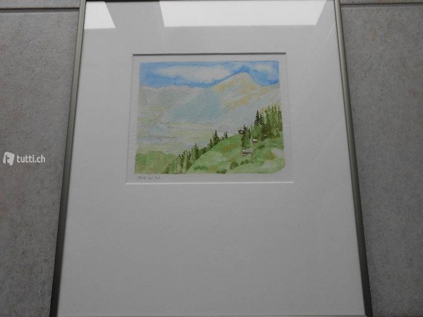 Aquarell "Blick ins Tal" GR (BAR/100% WIR) - (R)