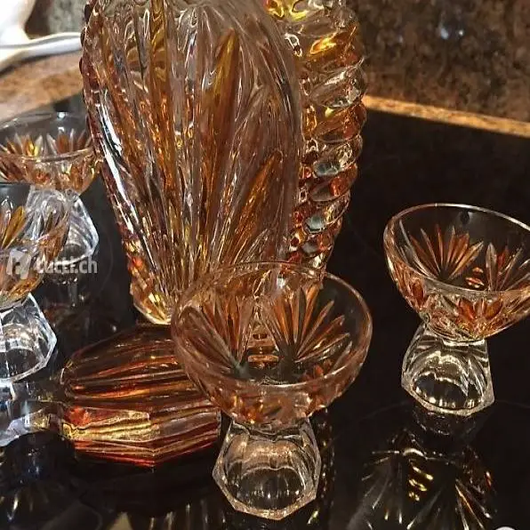 Cristal au plomb-Couleur ambre