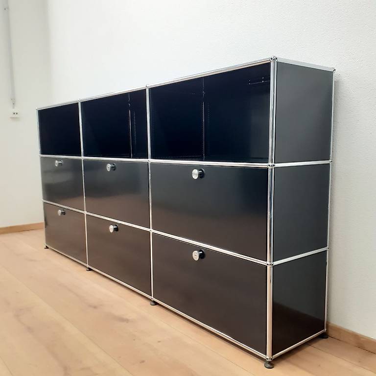 USM Haller Sideboard Schwarz 3x3