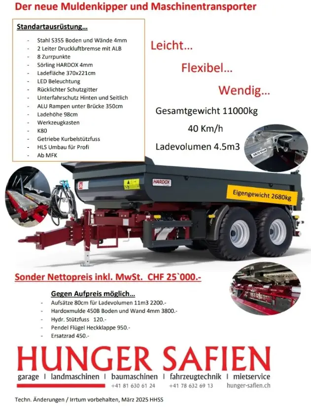 Muldenkipper Baumulde Kipper