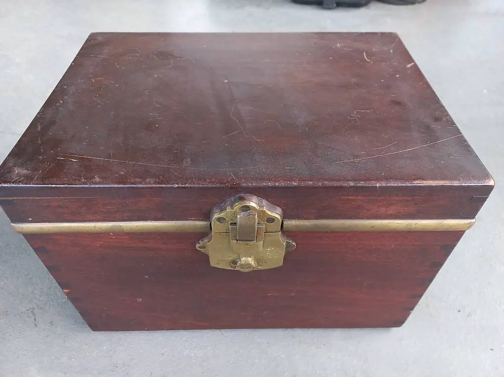 Antike Oldtimer Truhe Werkzeugkasten Holztruhe Holzkiste Box