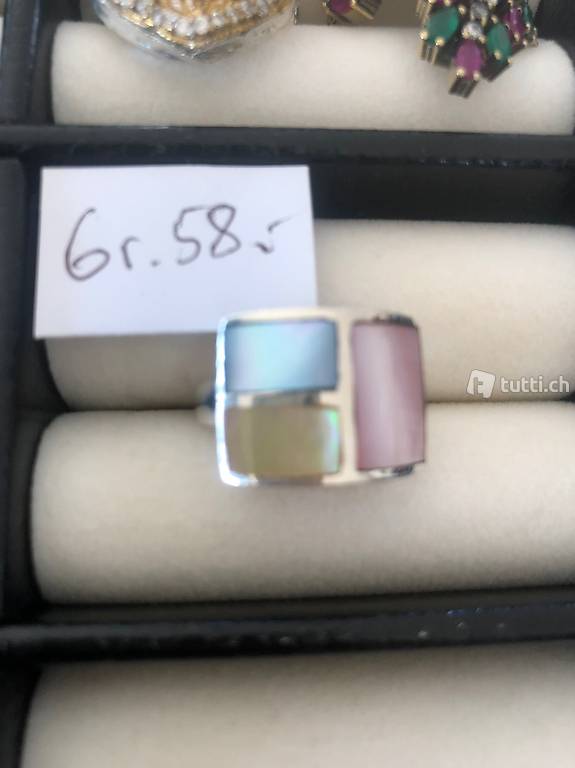 Silberring Grösse 58 mit Perlmutter