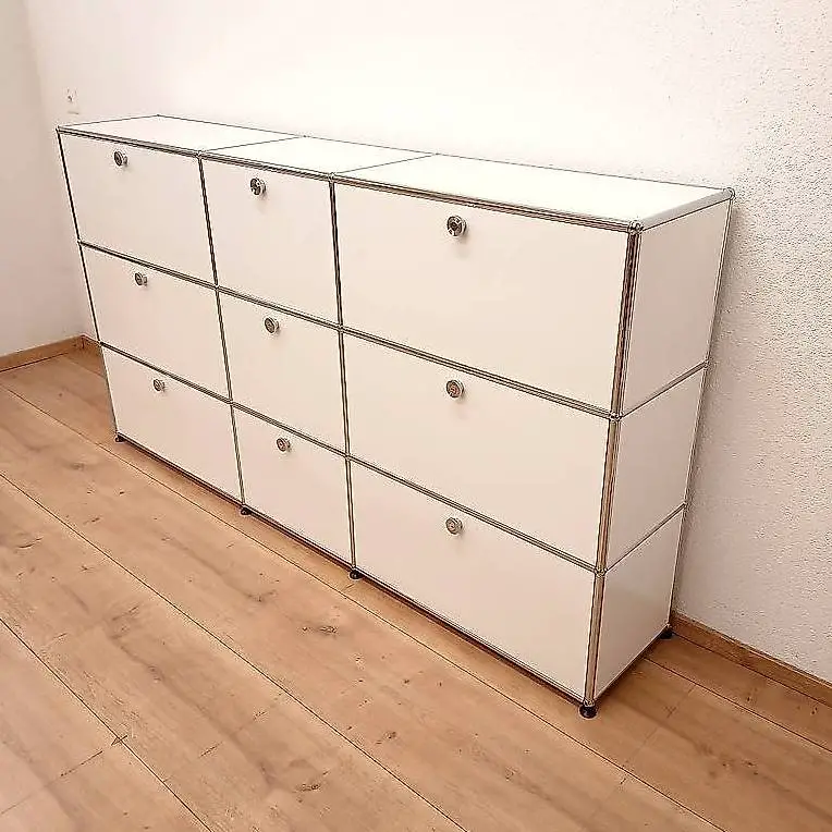 USM Haller Sideboard Reinweiss 3x3