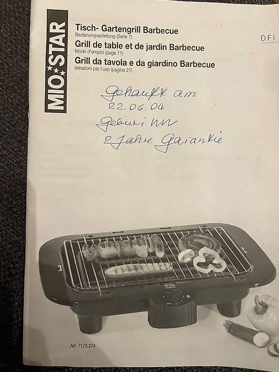 Tisch- Gartengrill Barbecue