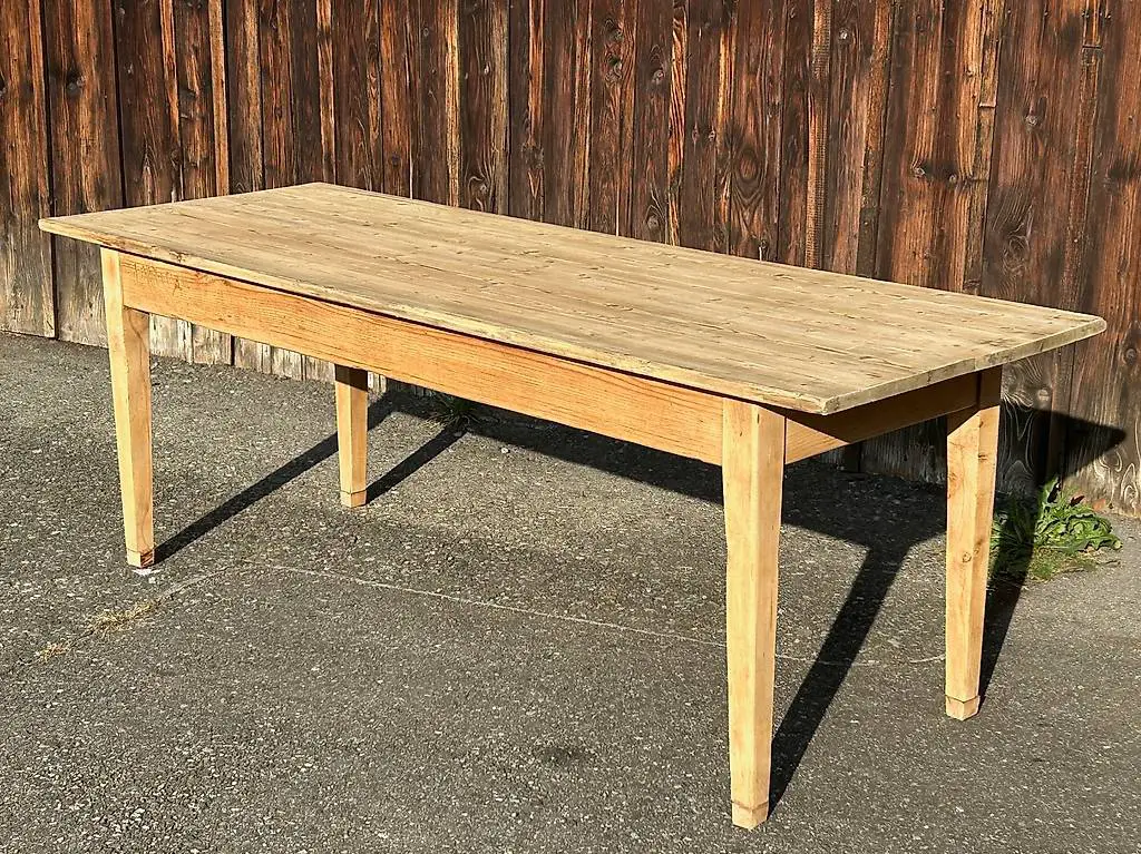 Bauerntisch, Tanne, 220 x 80 cm, Höhe 79 cm, UK Zarge 62 cm