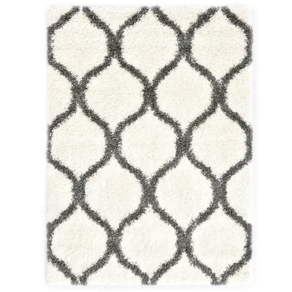  Berberteppich Hochflor PP Beige und Grau 160×230 cm