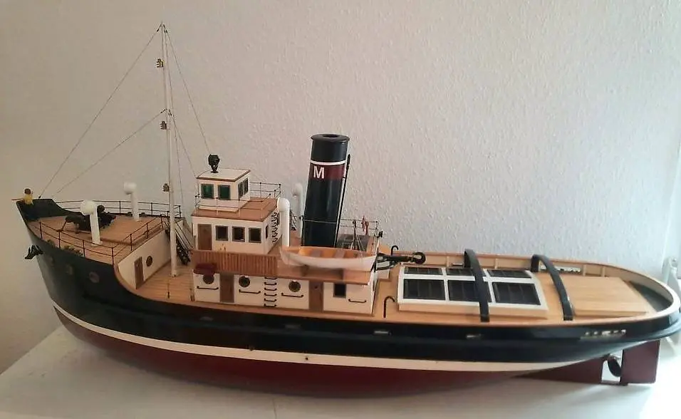 RC Modellschiff Muimota, Dampfer, Holzbauwei., k.Robbe, Graupner