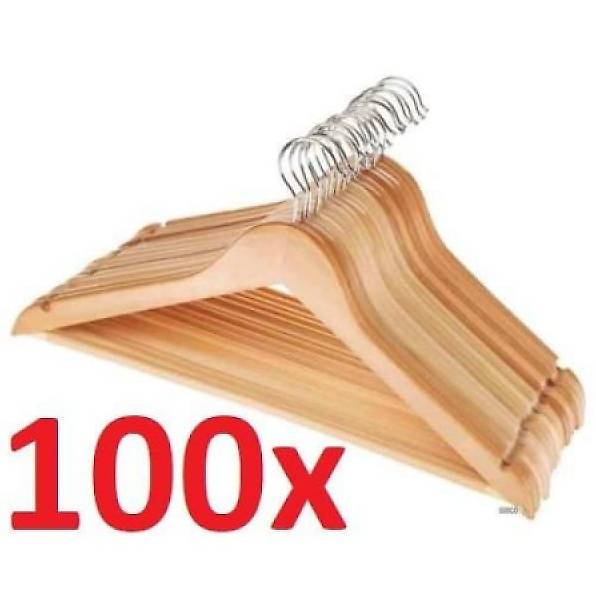  Kleiderbügel Holz 100 Stück