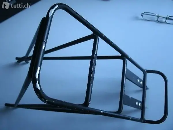 Velopackträger aus Aluminium schwarz