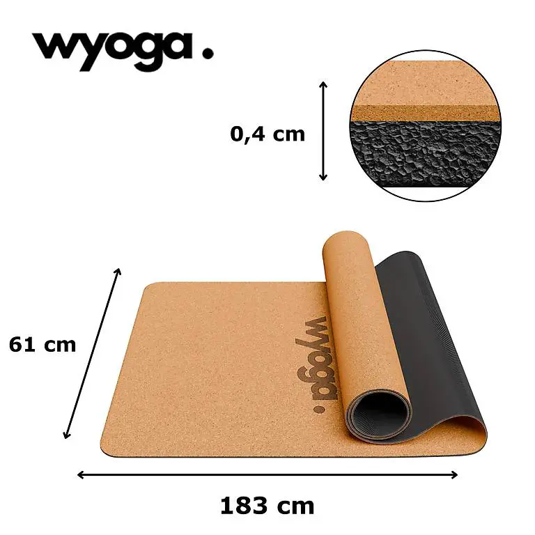 Yogamatte aus Kork (Restposten, Neuware)